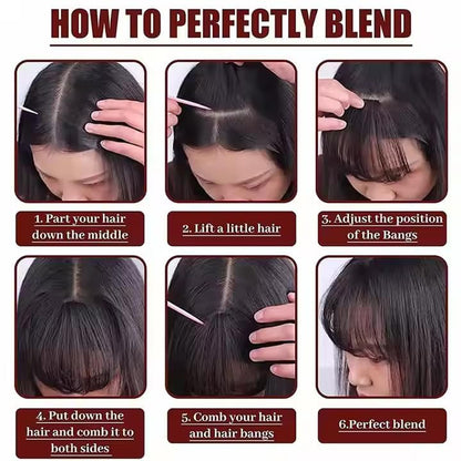 GlamWave™ Clip-In Air Bangs | Natural Look Instant Fringe Extensions