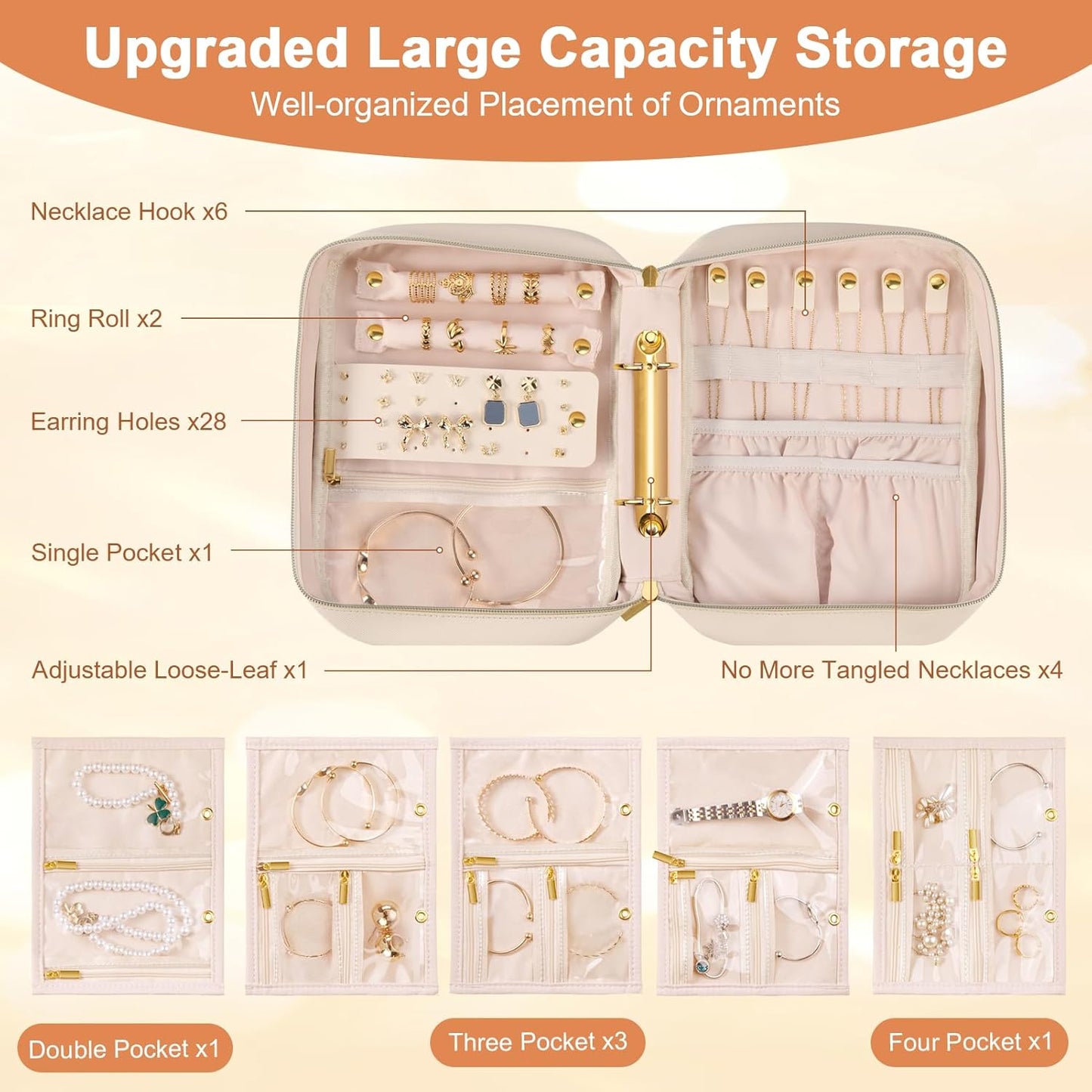 LuxeVault™ Premium Travel Jewelry Organizer Bag
