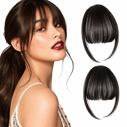 GlamWave™ Clip-In Air Bangs | Natural Look Instant Fringe Extensions