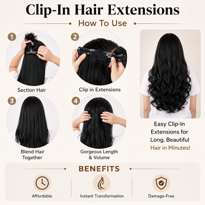 24" Inch GlamWave™ Instant Hair Extensions