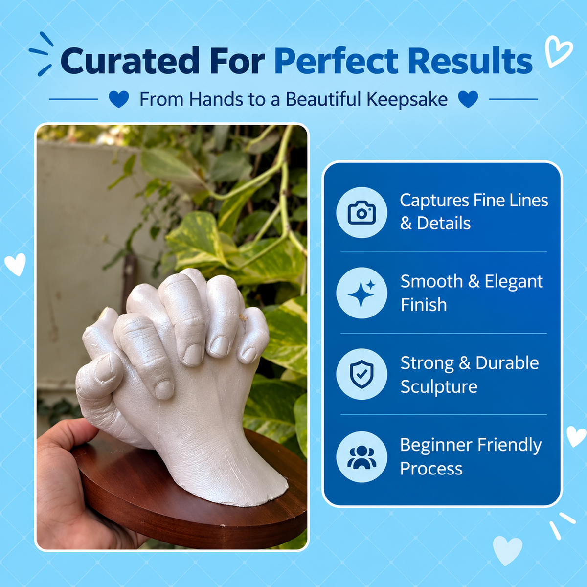 Hand Casting Kit for Couple, 3D Hand Casting Kit